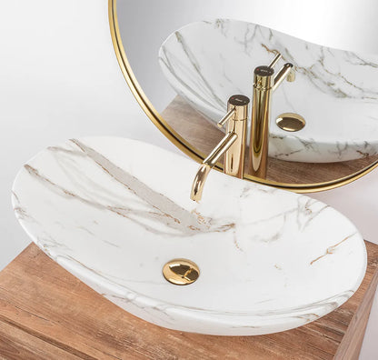 Aufsatzwaschbecken Royal Marmor Matt 60,5x36cm