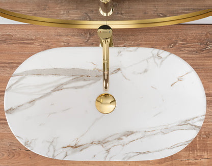 Aufsatzwaschbecken Royal Marmor Matt 60,5x36cm