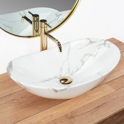 Aufsatzwaschbecken Royal Marmor Grau Poliert 60,5x36cm