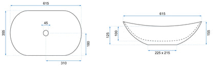 Aufsatzwaschbecken Royal White 60,5x36cm