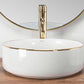 Aufsatzwaschbecken Sami White Gold Edge Ø 36cm