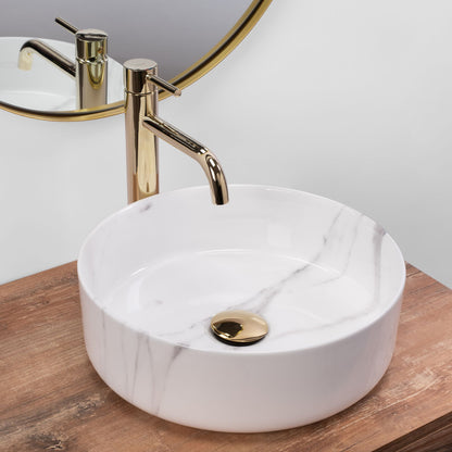 Aufsatzwaschbecken Sami Marble Poliert Ø 36,5cm