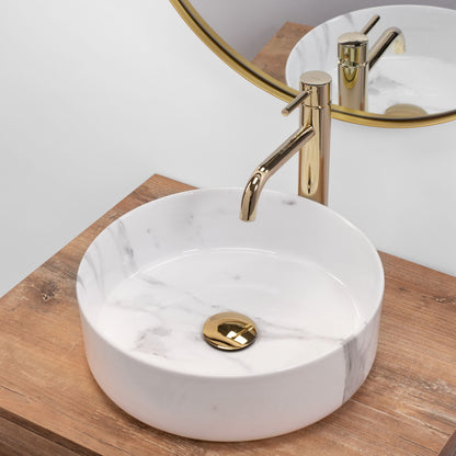 Aufsatzwaschbecken Sami Marble Poliert Ø 36,5cm