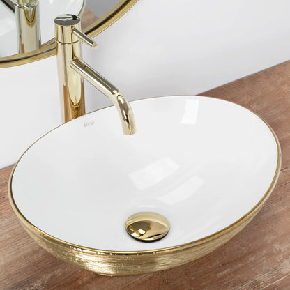 Aufsatzwaschbecken Sofia Brushed Gold 41x34,5cm