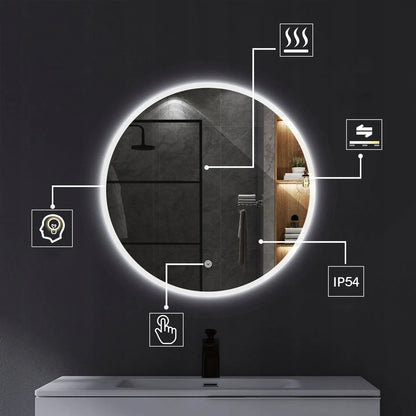 Spiegel mit integriertem Licht 50-90cm