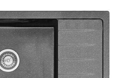 Spülbecken Granit Sten Black Metallic