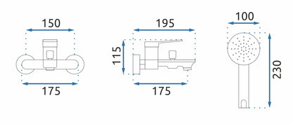 Badewannenarmatur Viral Chrome