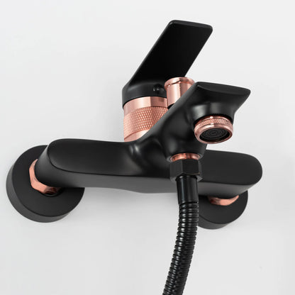 Badewannenarmatur Viral Black Rosé Gold