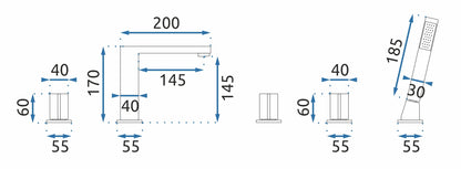 Badewannenarmatur Icon Black