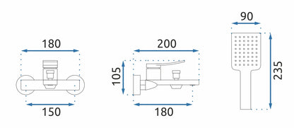 Badewannenarmatur Soul Black